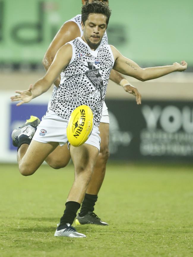 Ian Milera pictured in action during the NT Premier League. Picture: Glenn Campbell