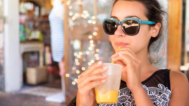 Sipping from a straw can lead to fine lines around the mouth.