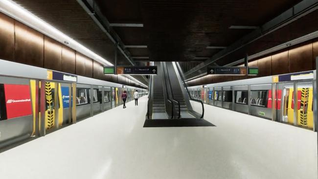 Inside the new Roma Street station. Picture: Cross River Rail