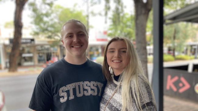 Carmen Dupree and Joshua Frost, Norwood West voters. Picture: Brinley Duggan