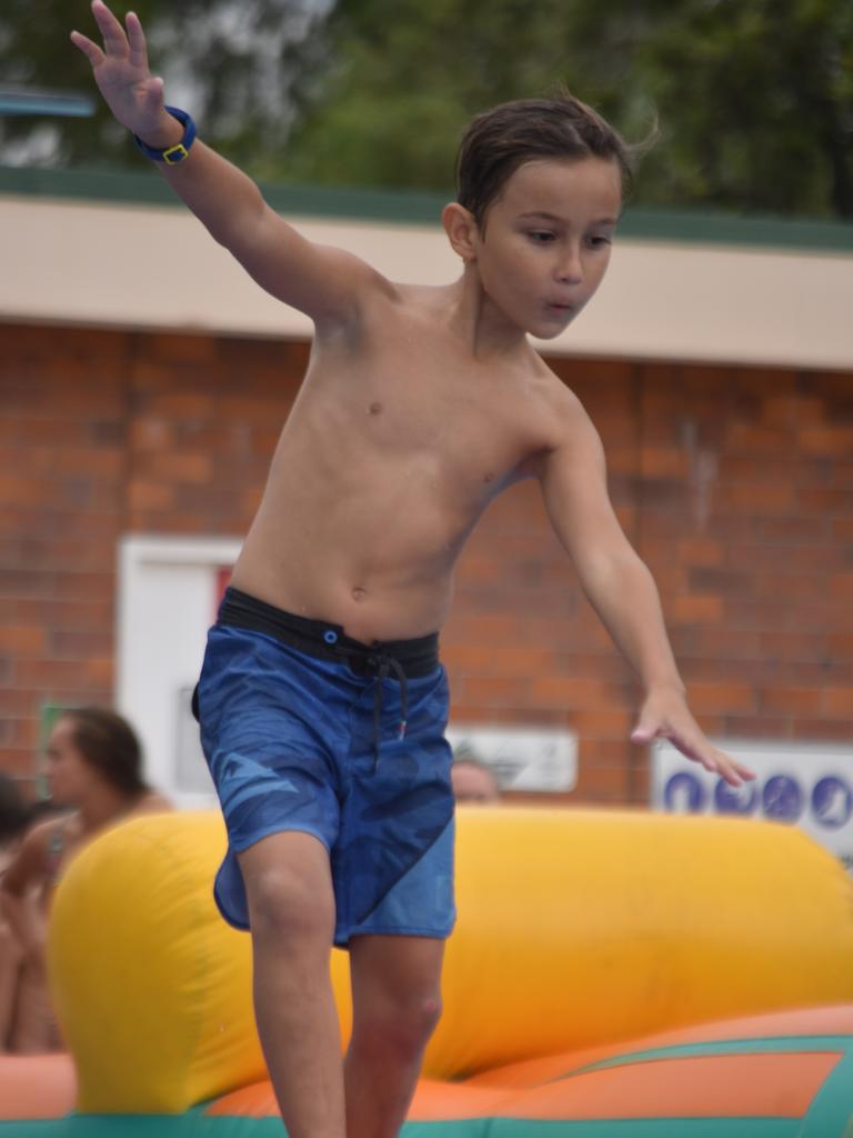 PARTY TIME: There were plenty of splatters and splashes at Dalby's pool party on Saturday.