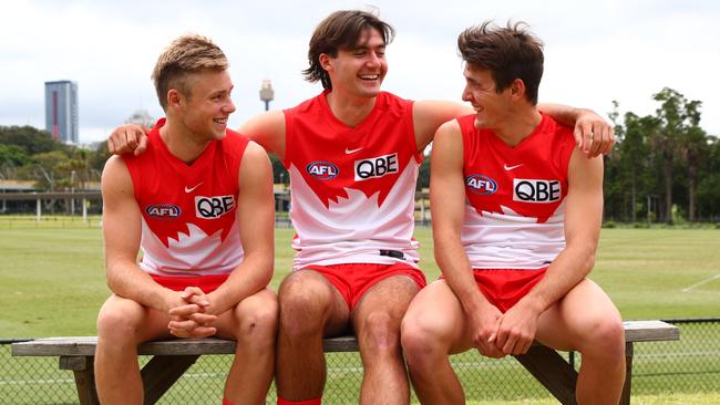 Braeden Campbell, Logan McDonald, Errol Gulden before their debut. Picture: Supplied