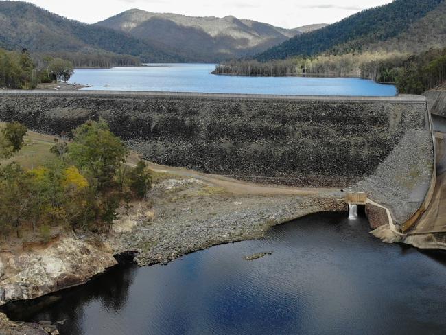 Qld Hydro are in the exploratory phase of transforming Borumba Dam into a pumped hydro powerhouse. Borumba Dam, Saturday August 5, 2023. Picture: Christine Schindler