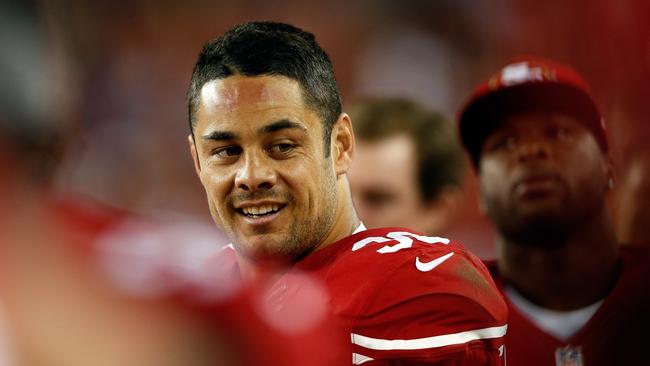 SANTA CLARA, CA - SEPTEMBER 03: Jarryd Hayne #38 of the San Francisco 49ers stands on the sidelines during their NFL preseason game against the San Diego Chargers at Levi's Stadium on September 3, 2015 in Santa Clara, California. Ezra Shaw/Getty Images/AFP == FOR NEWSPAPERS, INTERNET, TELCOS & TELEVISION USE ONLY ==