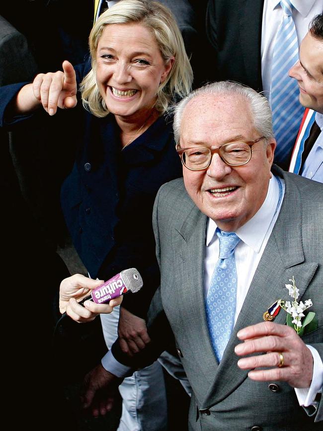 Rift: With her fathe in 2011.
