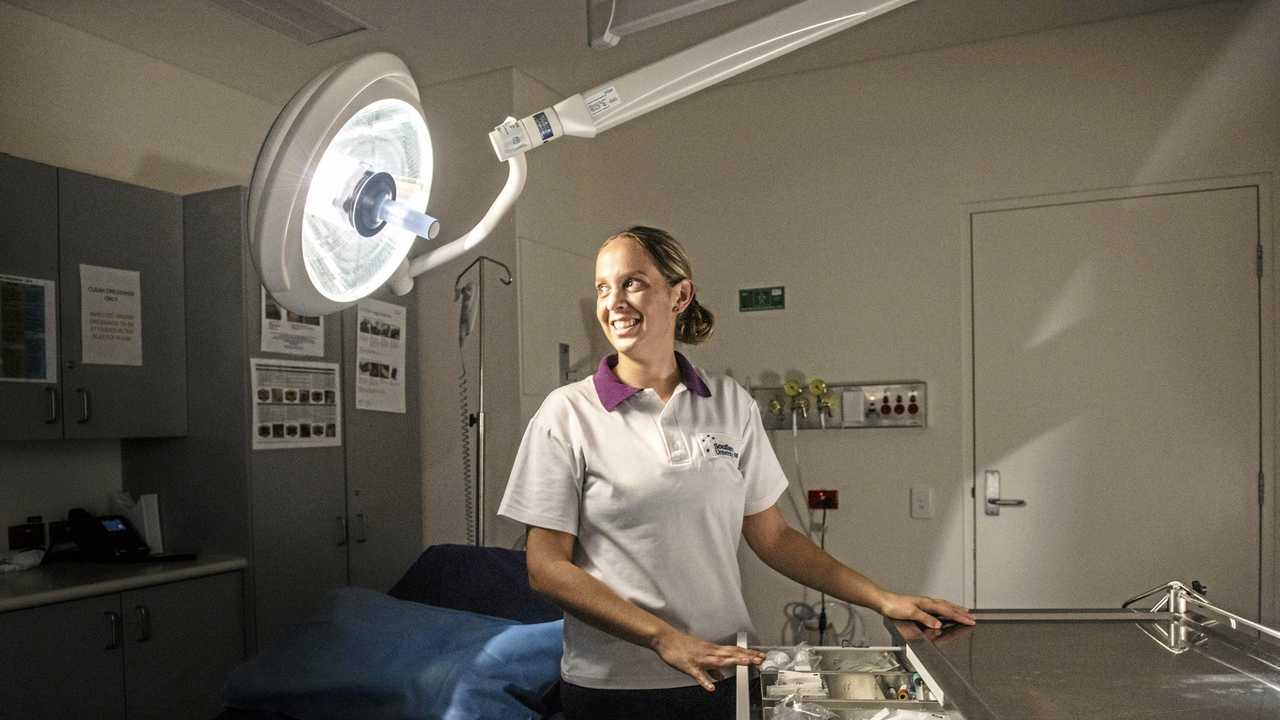 3rd year Aboriginal cadetship recipient Maddy Richey, in Grafton Base Hospital's emergency department, winner of Excellence in Aboriginal and Torres Strait Islander Healthcare- Ena Williams Award Northern NSW Local Health District Excellence in Nursing awards. Picture: Adam Hourigan