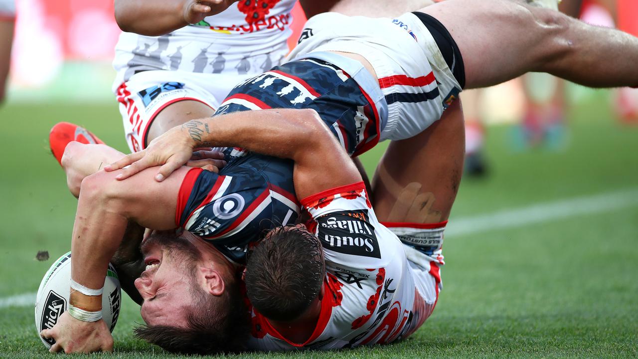 Angus Crichton of the Roosters could be a sneaky good pick at a discount price to start 2020. Picture: Cameron Spencer/Getty Images