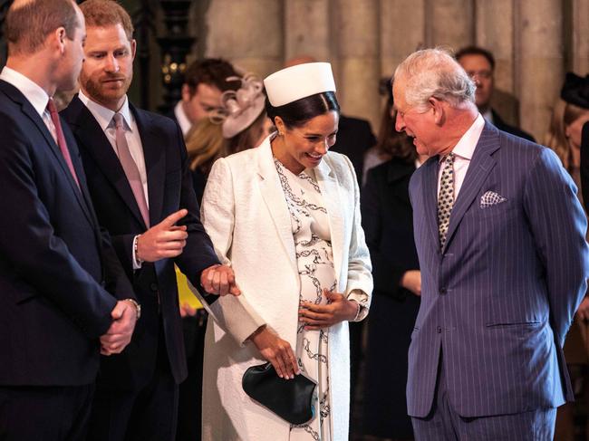 Harry and Meghan, pictured in 2019, have reportedly not had contact with King Charles or Prince William in a significant period of time. Picture: AFP