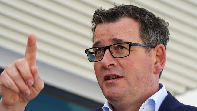 Victorian Premier Daniel Andrews said the government did not use the cover of a major AFL final to bury the report. Picture: NCA NewsWire / Luis Enrique Ascui