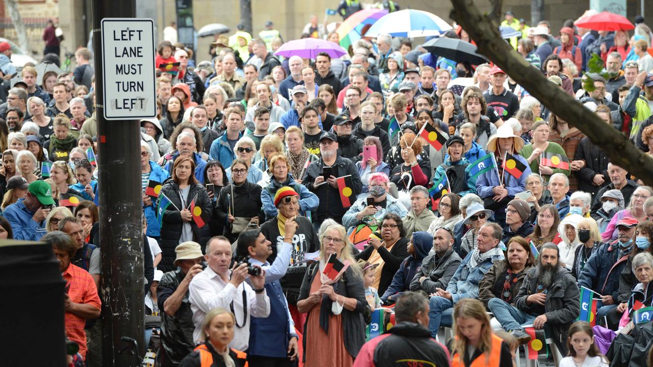 Thousands gathered on North Terrace for the momentous occasion. Picture: NCA NewsWire / Brenton Edwards