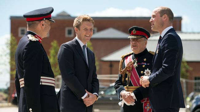 Hugh Grosvenor, the Duke of Westminster, is pictured second from the left, with Prince William. Picture: Oli Scarff - WPA Pool/Getty Images