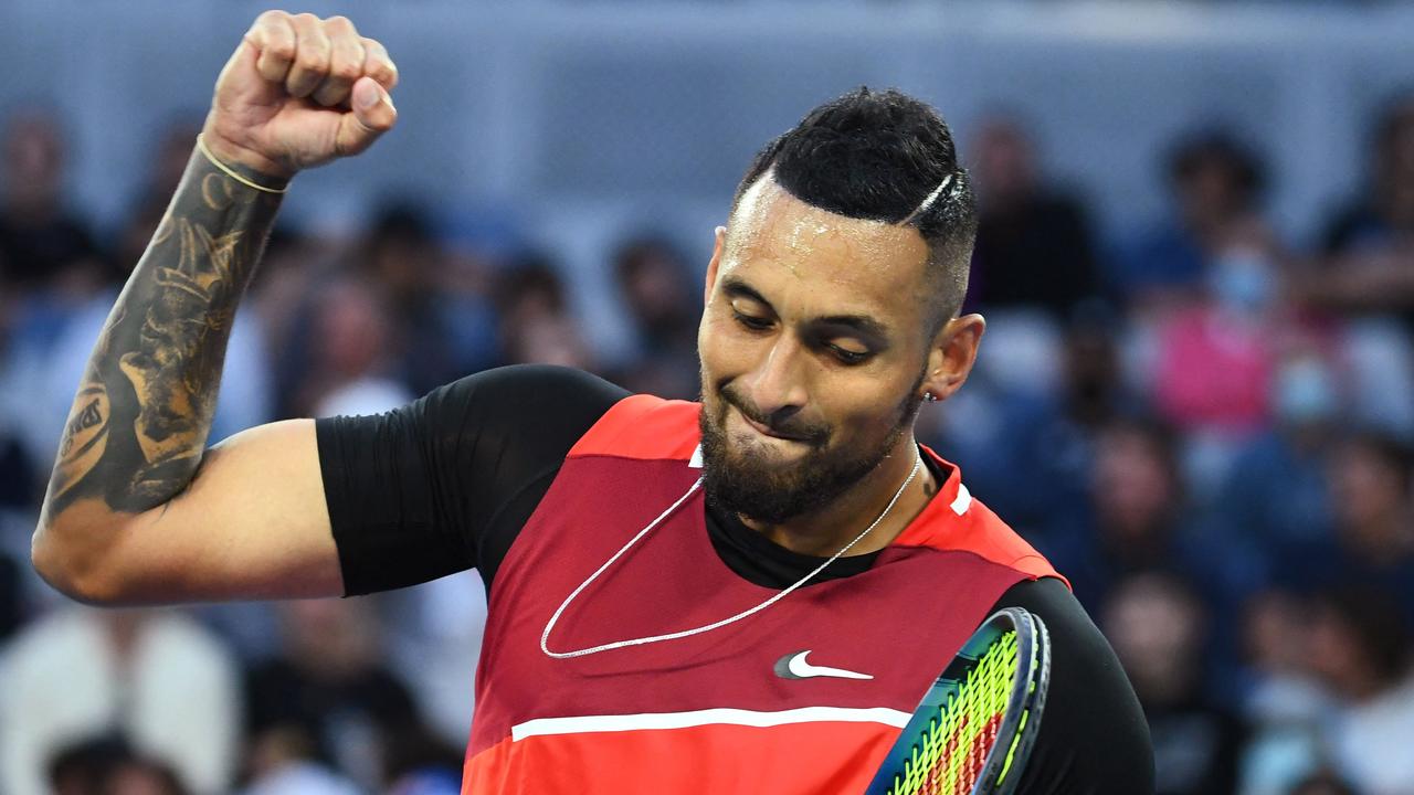 Nick Kyrgios now leads two sets to love.