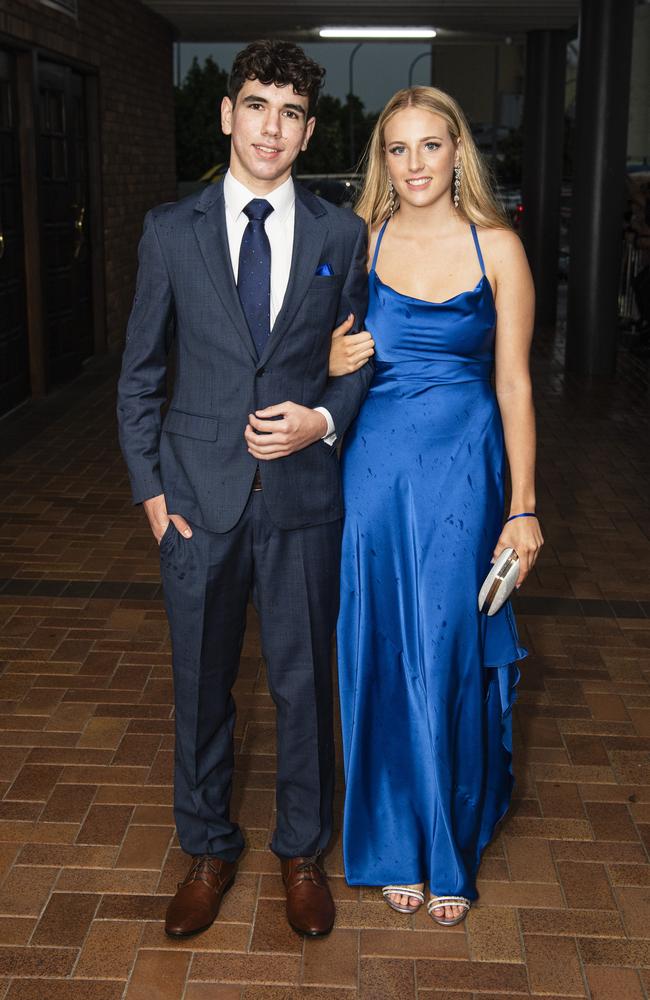 Kai Richardson and partner Amelia Telford at Toowoomba Grammar School formal at Rumours International, Wednesday, November 13, 2024. Picture: Kevin Farmer