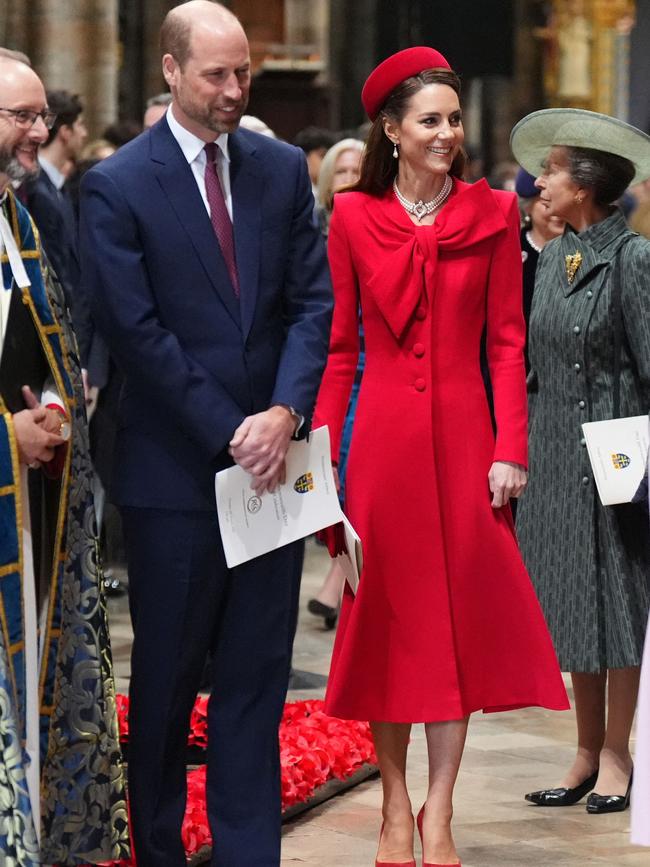 William and Kate were with them to lead the royal arrivals. Picture: Aaron Chown/Pool/AFP