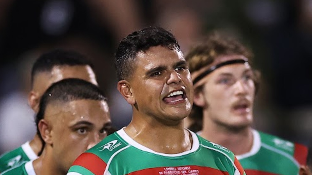 Rabbitohs star fullback Latrell Mitchell has been vocal about his experiences with racism in the past. Pic: Getty