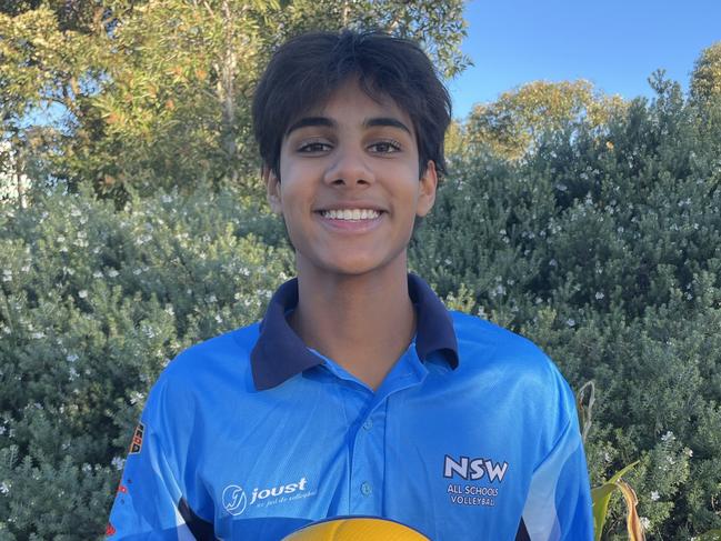 Rohan Kumar will line up for the NSW U15s boys at the School Sport Australia U15s Volleyball Championships. Picture: Contributed