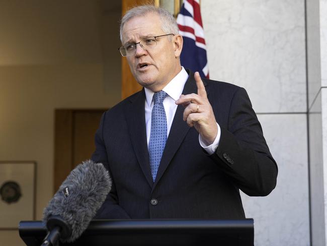 Scott Morrison and state and territory leaders will take part in national cabinet on Friday. Picture: Picture: NCA NewsWire / Gary Ramage