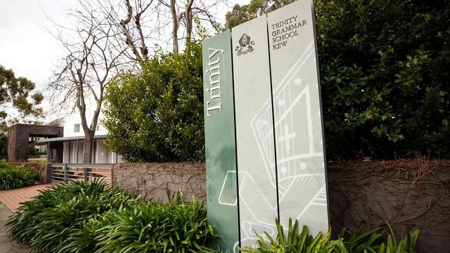 Trinity Grammar School has been declared an “outbreak setting at high risk of transmission”. Picture: Mark Stewart