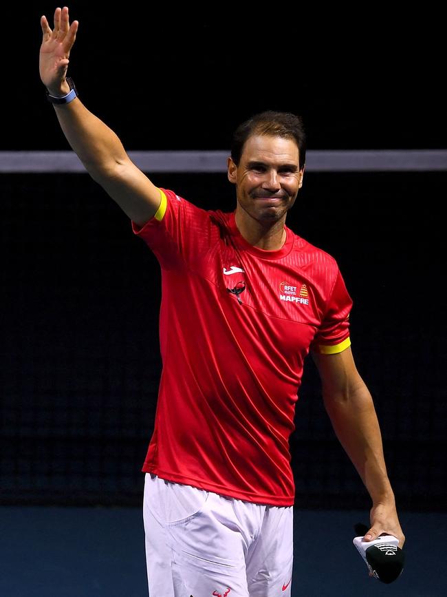 Nadal got his dream farewell. (Photo by JORGE GUERRERO / AFP)