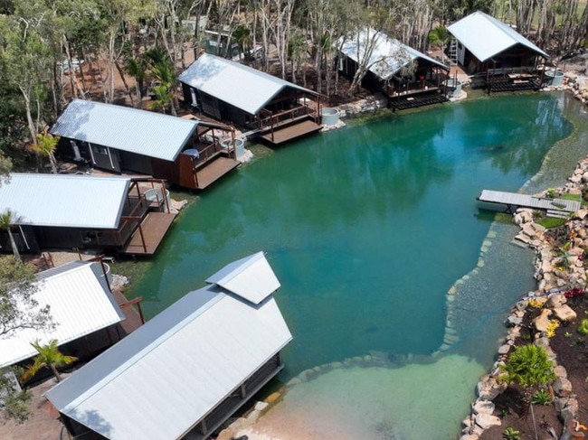 The Sandstone Point overwater holiday villas.