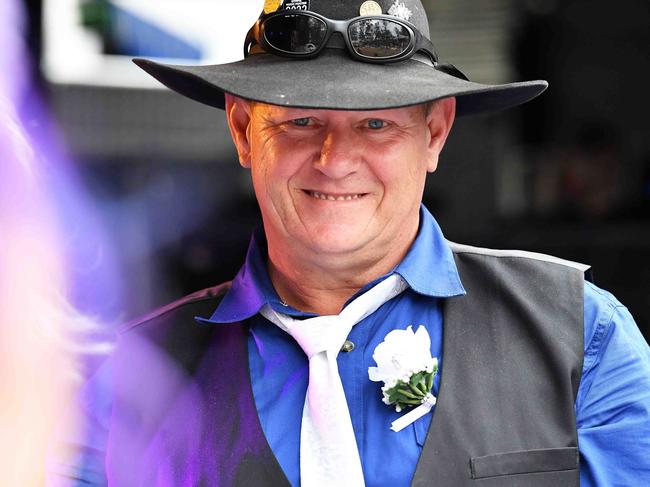 Simone Ward and Geoffrey Borninkhof, were married on The Hill Stage at Gympie Music Muster. Picture: Patrick Woods.