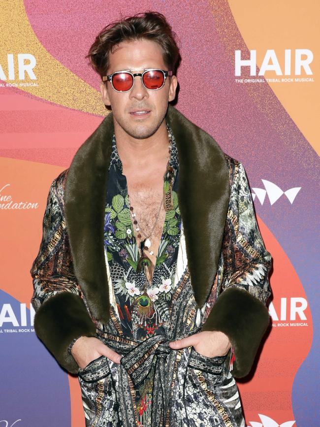 Hugh Sheridan at the opening of ‘Hair’. Picture: Christian Gilles