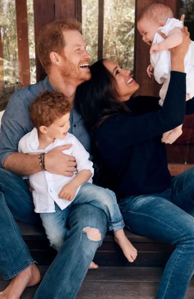 Prince Harry wants to return to the UK to visit with Meghan Markle and their children Archie and Lilibet, but fears for their safety. Picture: Alexi Lubomirski/Handout/The Duke and Duchess of Sussex