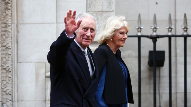 King Charles III and Queen Camilla are seen leaving The London Clinic on January 29, 2024. Picture: Peter Nicholls/Getty Images