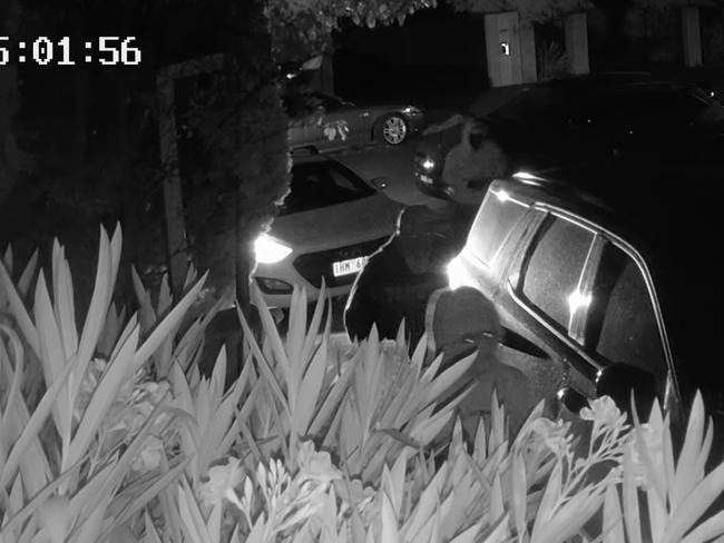 The masked offenders seen entering the property.