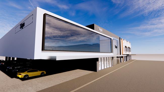 Artistic render of an $8m commercial development to house a new Rebel Sport large-format store at 122 York St, Launceston, the site of the former Empire 44 Bar & Nightclub. Picture: 6ty Degrees