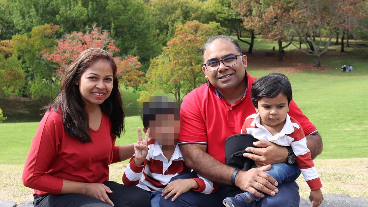 Arikh Hasan, three, pictured with his mother Marzia and father Newaz. Picture: Facebook