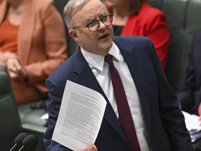 CANBERRA, AUSTRALIA, NewsWire Photos. AUGUST 8, 2023: The Prime Minister, Anthony Albanese during Question Time at Parliament House in Canberra. Picture: NCA NewsWire / Martin Ollman