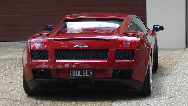 Robin Bolger's Lamborghini at his palatial Gold Coast home.