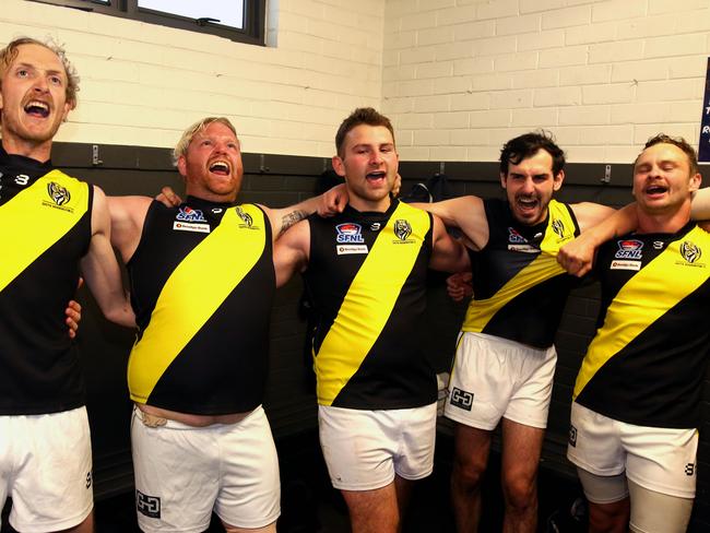 Southern FNL: Doveton Eagles v South Mornington Can't find names and numbers for these clubs on the Internet. Only club lists with no numbers.South Mornington celebrate their win.Picture Stuart Milligan