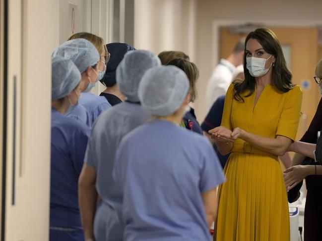 All eyes were on Catherine, Princess of Wales during her visit to the Royal Surrey County Hospital's Maternity Unit. Picture: Getty Images