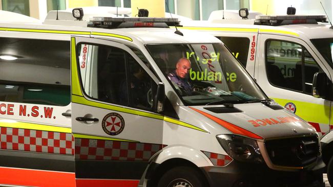 NSW Ambulance have transported a man to Lismore Base Hospital following a truck rollover. Pics Bill Hearne