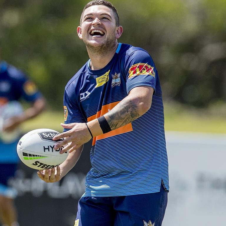 The Gold Coast Titans player, Ash Taylor, at pre-season training, Parkwood. Picture: Jerad Williams