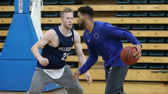 Bolden trained with the NBL champions while in Melbourne. Picture Yuri Kouzmin