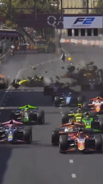 Horror start crash rocks F2