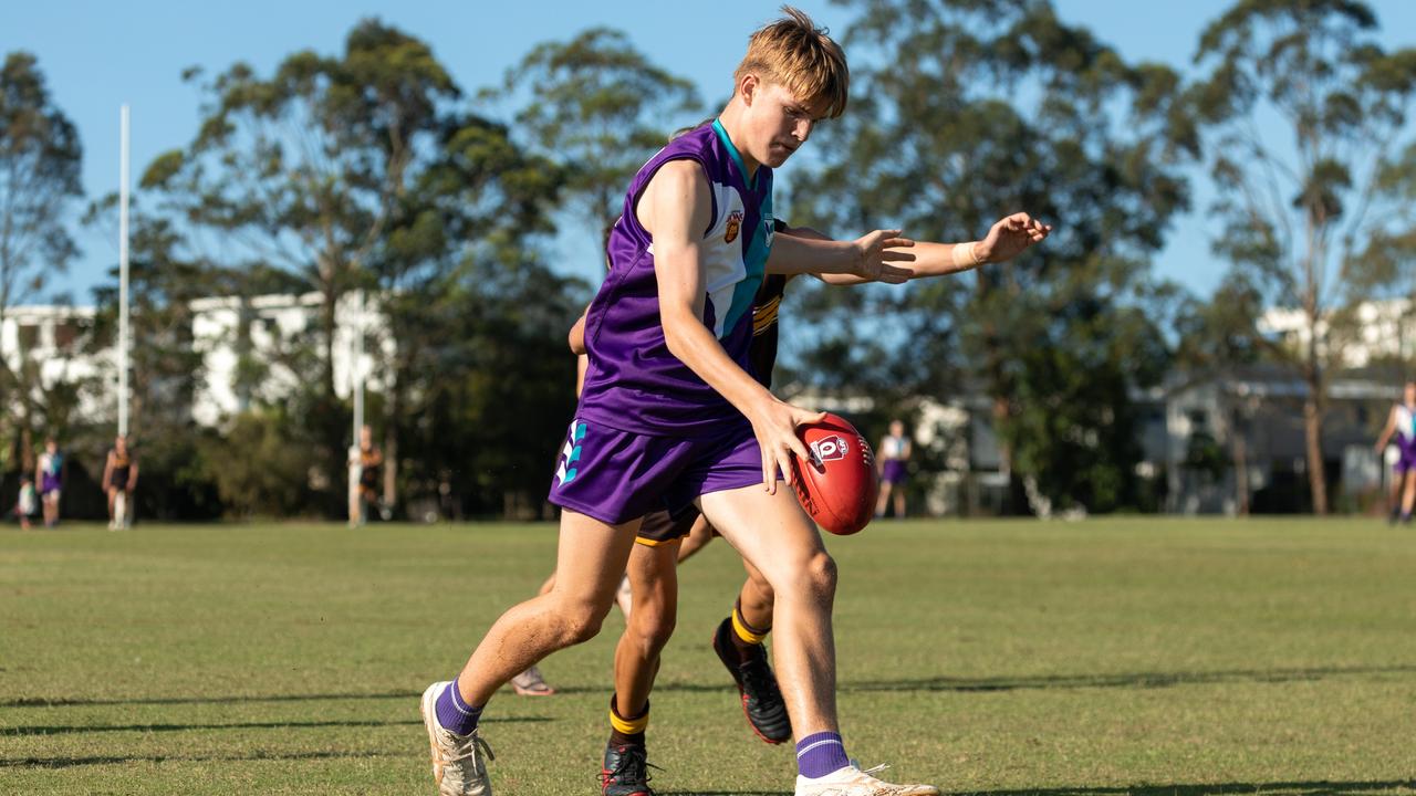 Action from the AFLQ Schools Cup State Finals. Picture: AFLQ.