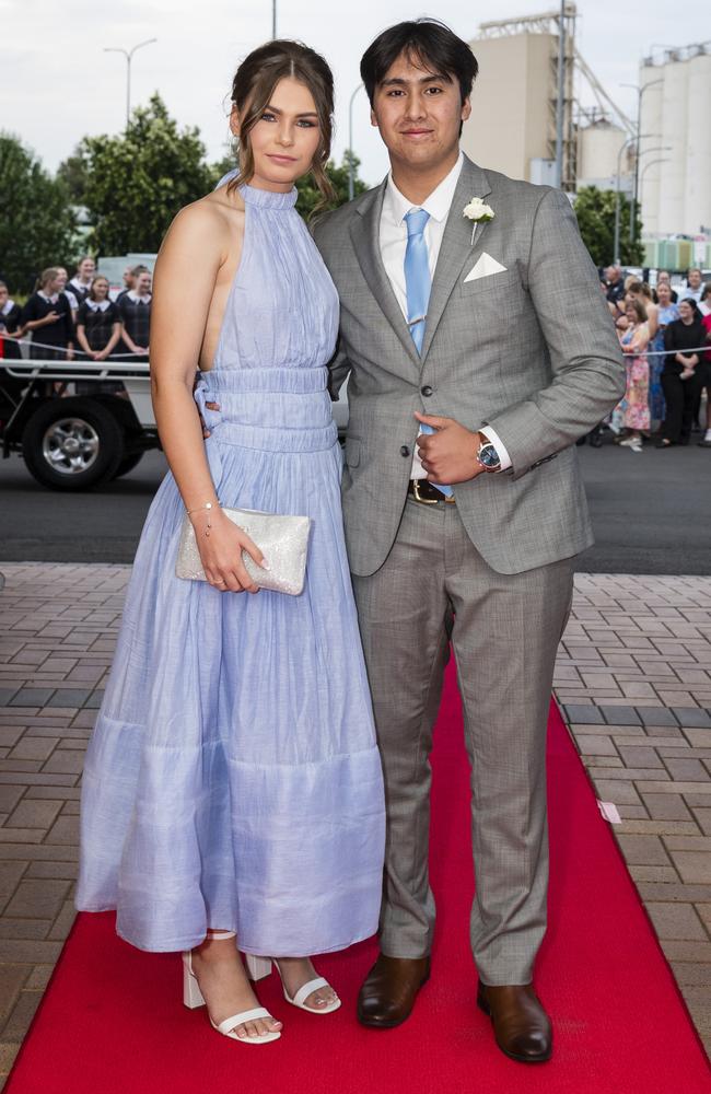 Hayley Nugent and Alex Chardon at Toowoomba Grammar School formal at Rumours International, Wednesday, November 15, 2023. Picture: Kevin Farmer