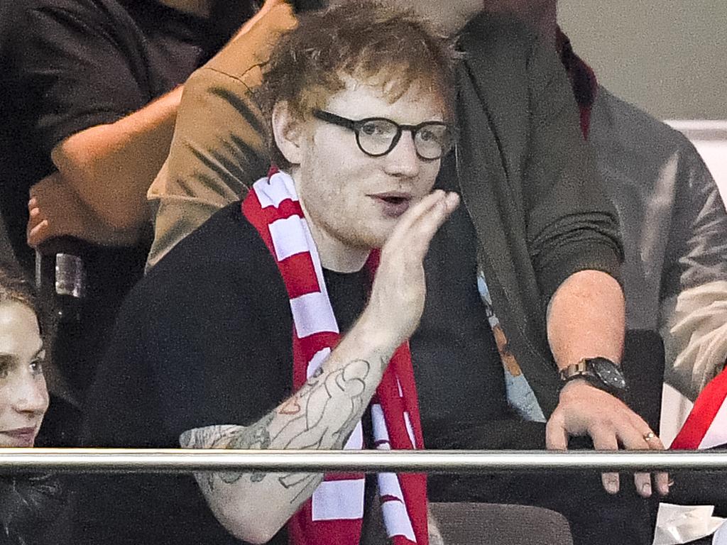 Ed Sheeran was having fun with the Gudinski family.