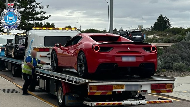 Police have warned a fancy car ‘doesn’t excuse you from any traffic laws’. Picture: WA Police