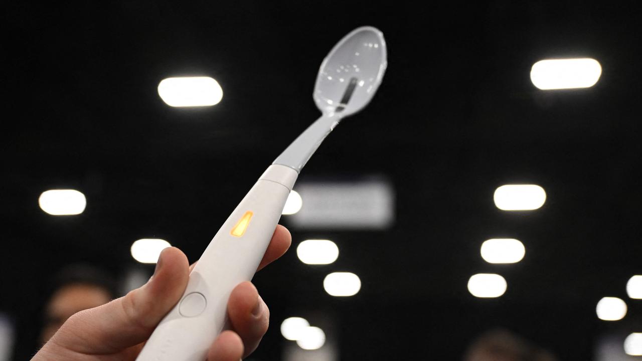 The Kirin Electric Salt spoon on show at CES. Picture: Patrick T. Fallon / AFP.