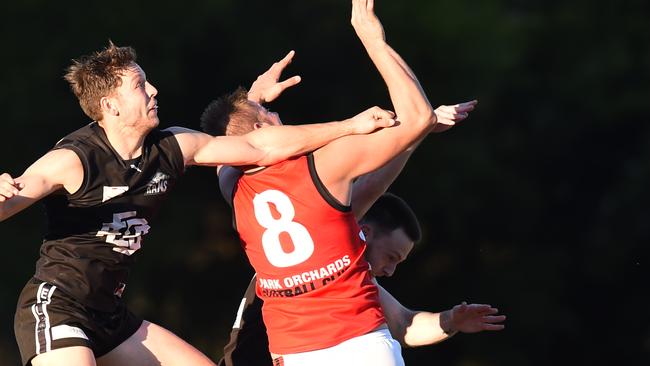 Michael Fowkes has been one of the recruits of the season in the AFL Outer East. Picture: Lawrence Pinder