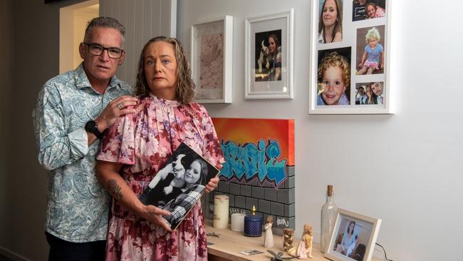 Richard and Joan Cocks with pictures of their daughter, Bridie. Picture: Ian Wilson Photography