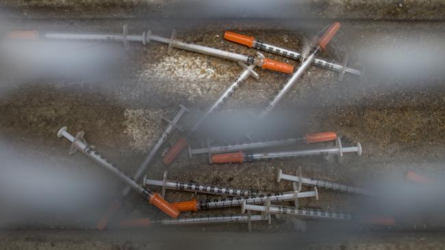 Discarded syringes found in the Richmond area.