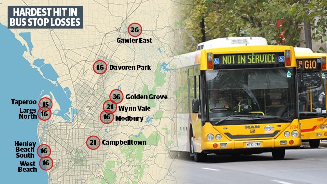 The suburbs set to lose most bus stops, according to a Labor Party analysis.