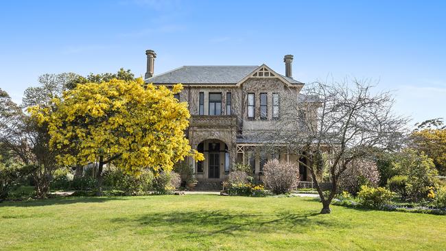 Golden oldie: Yaloak Estate has a grand 1890 homestead and seven other residences, and sits on 59 titles encompassing 2000ha of arable land that has supported cropping and sheep grazing, all within 60km of Melbourne.