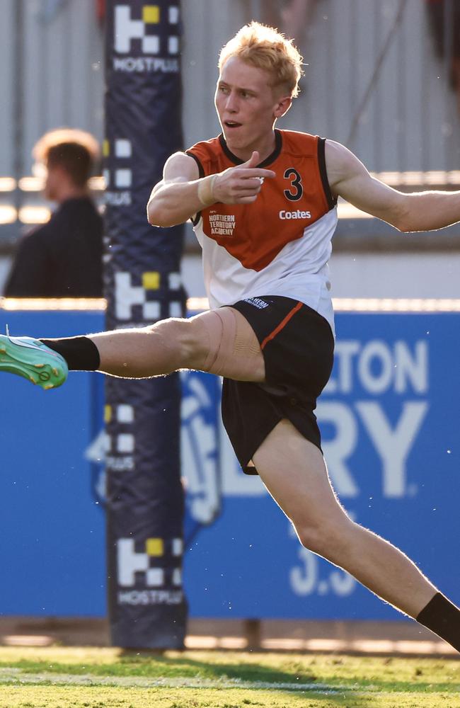 Gus Trigwell has been selected for the Cazalys NT Talent Academy under 16 boys team to compete in the 2025 Marsh AFL National Championships. Picture: Celina Whan / AFLNT Media